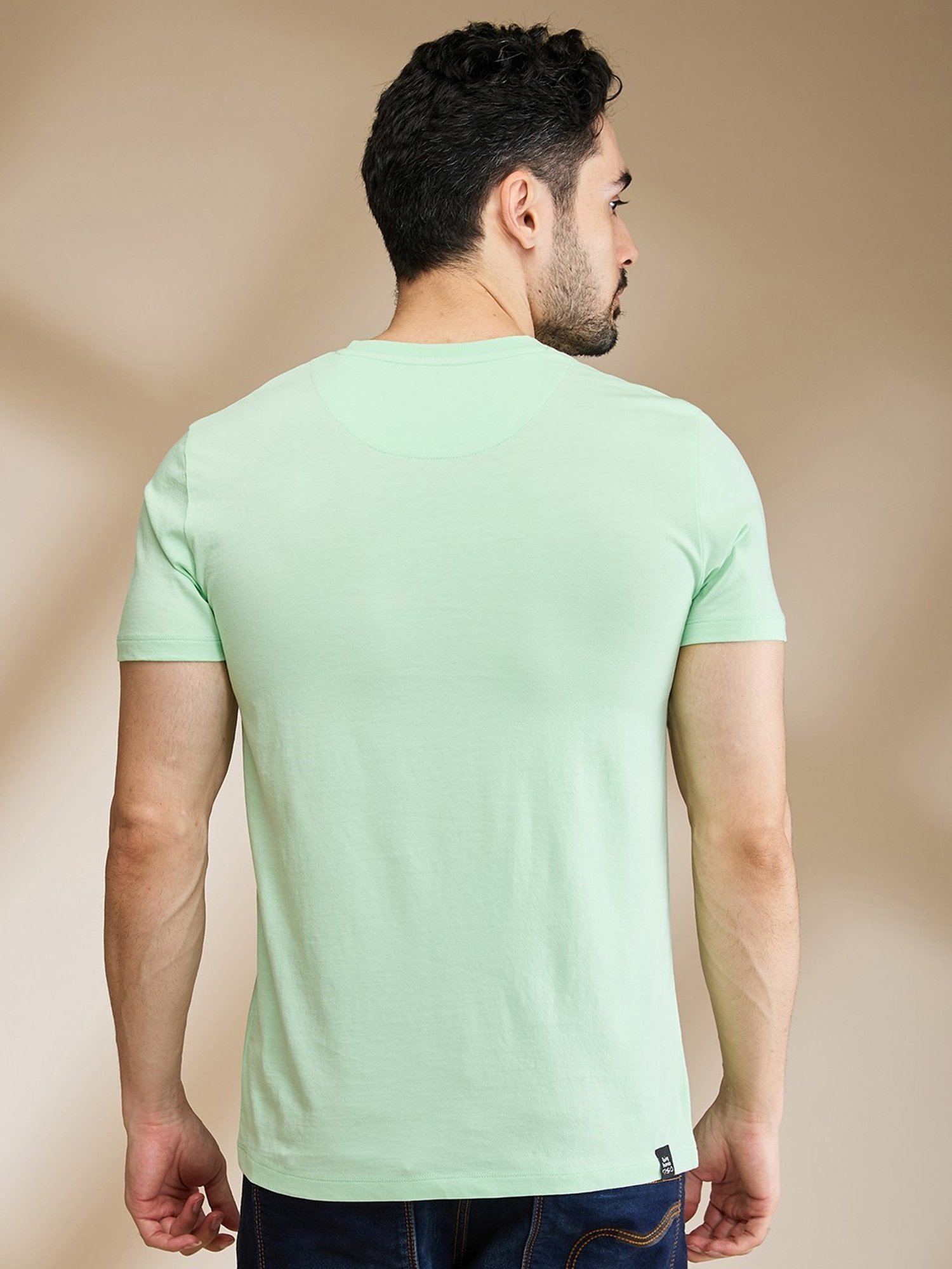 Being Human Light Green Regular Fit T-Shirt
