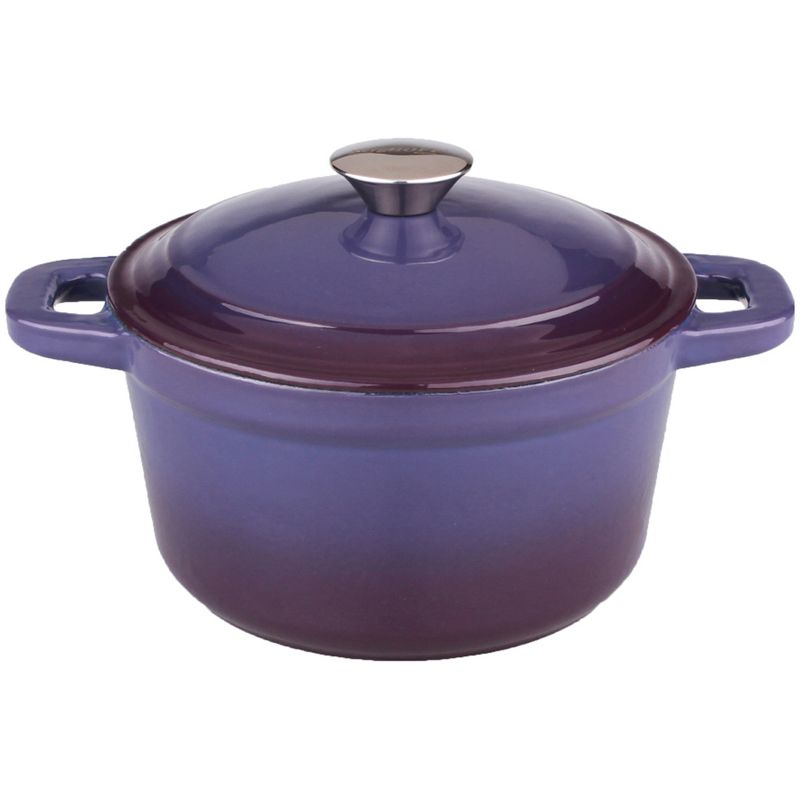 BergHOFF Neo 3 Qt Cast Iron Round Covered Dutch Oven, Purple