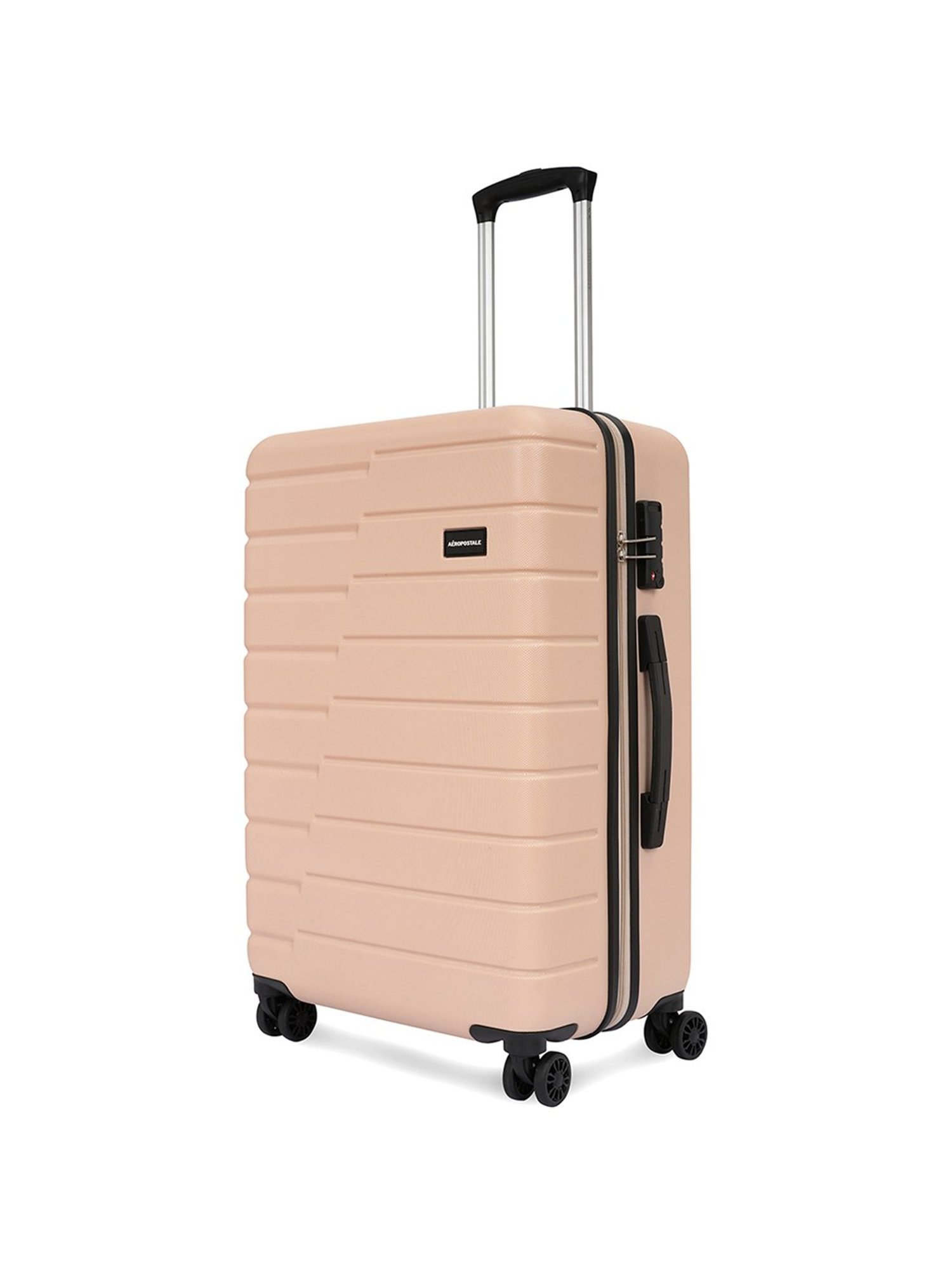 Aeropostale Stout Beige Textured Hard Medium Trolley Bag - 27 cm