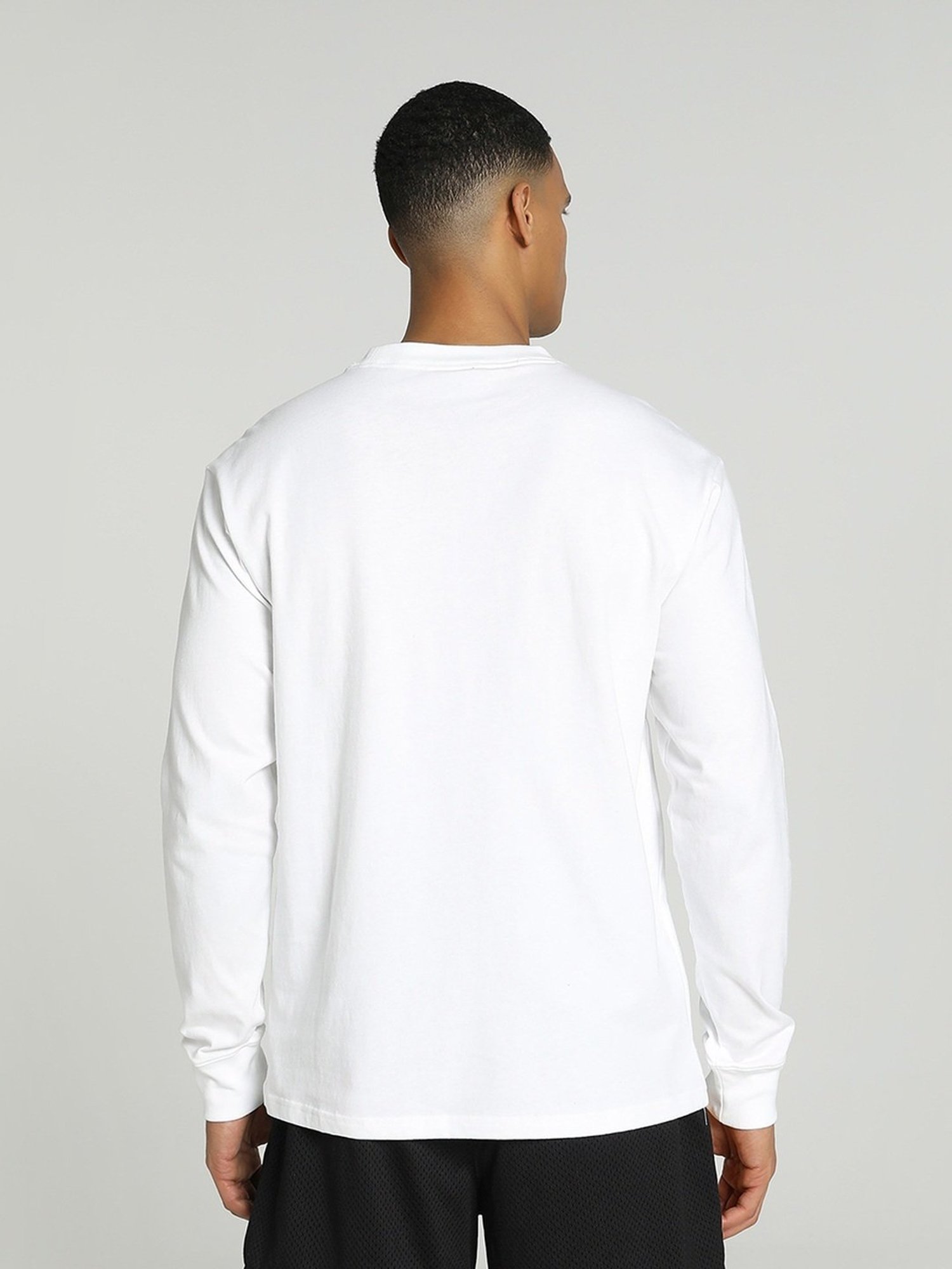 Puma MELO White Regular Fit Printed Sports T-Shirt