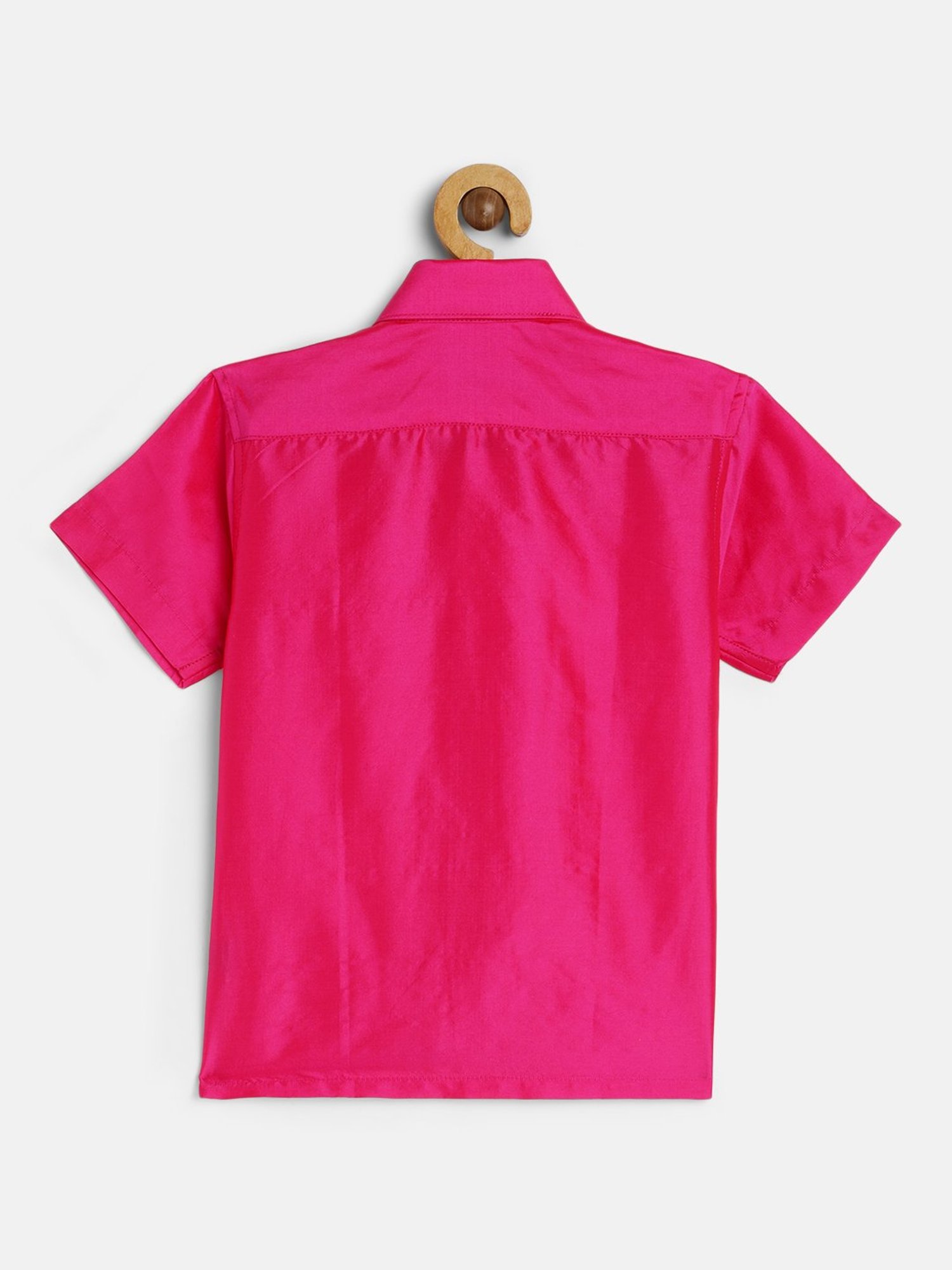 THANGAMAGAN Kids Pink Solid Shirt