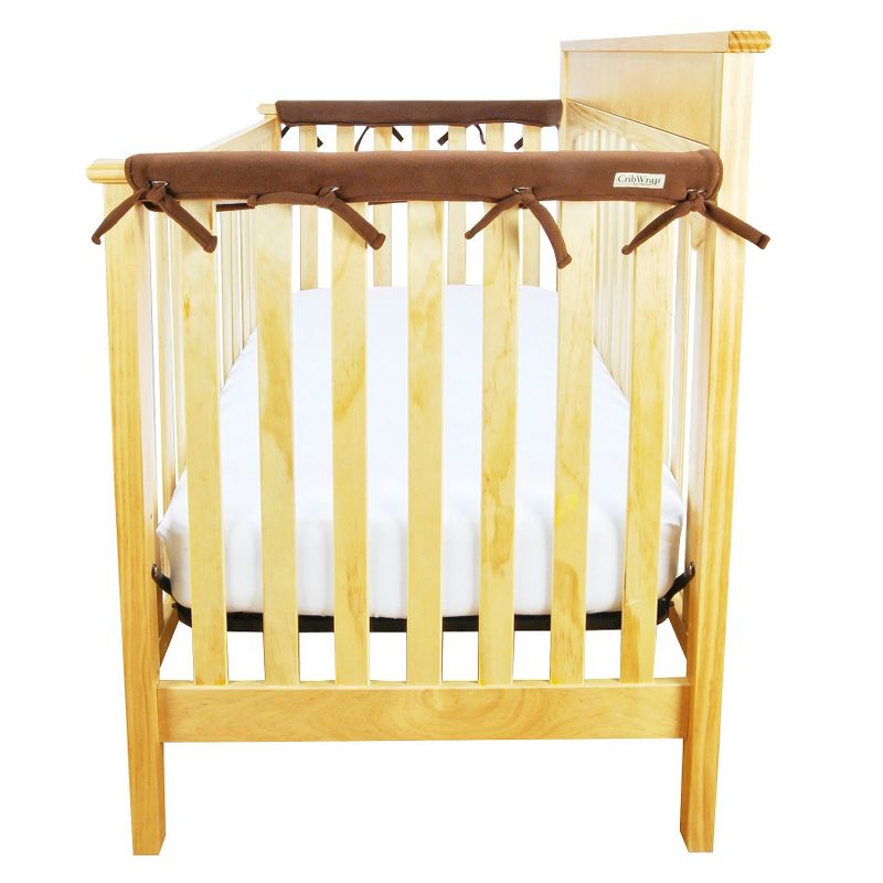 Trend Lab Short Gray Fleece Narrow Crib Rail Cover