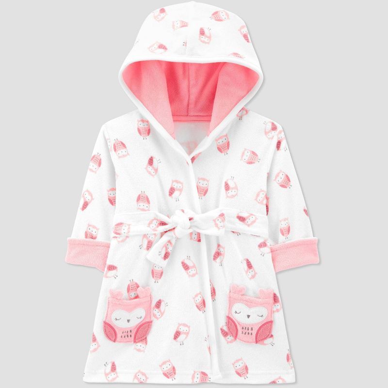 Baby Girls' Owl Bath Robe - Just One You® made by carter's Pink