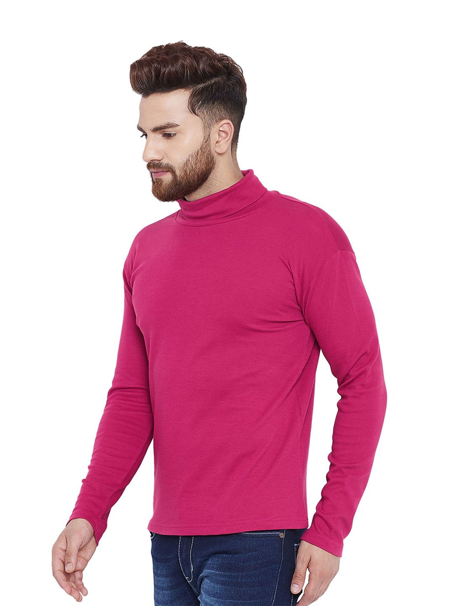 Hypernation Pink High Neck T-Shirt