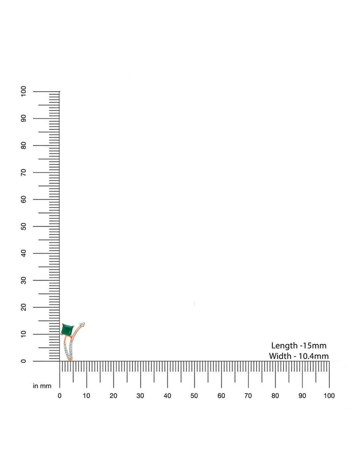 Mia By Tanishq Nature's Finest 14k Gold Blossoming Beauty Green Onyx Hoop Earrings