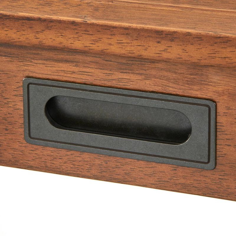 Boulder Trestle Desk Dark Oak - Buylateral