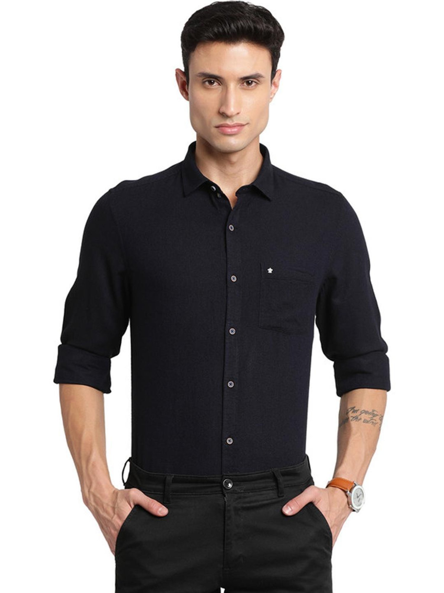 Turtle Ink Blue Slim Fit Shirt