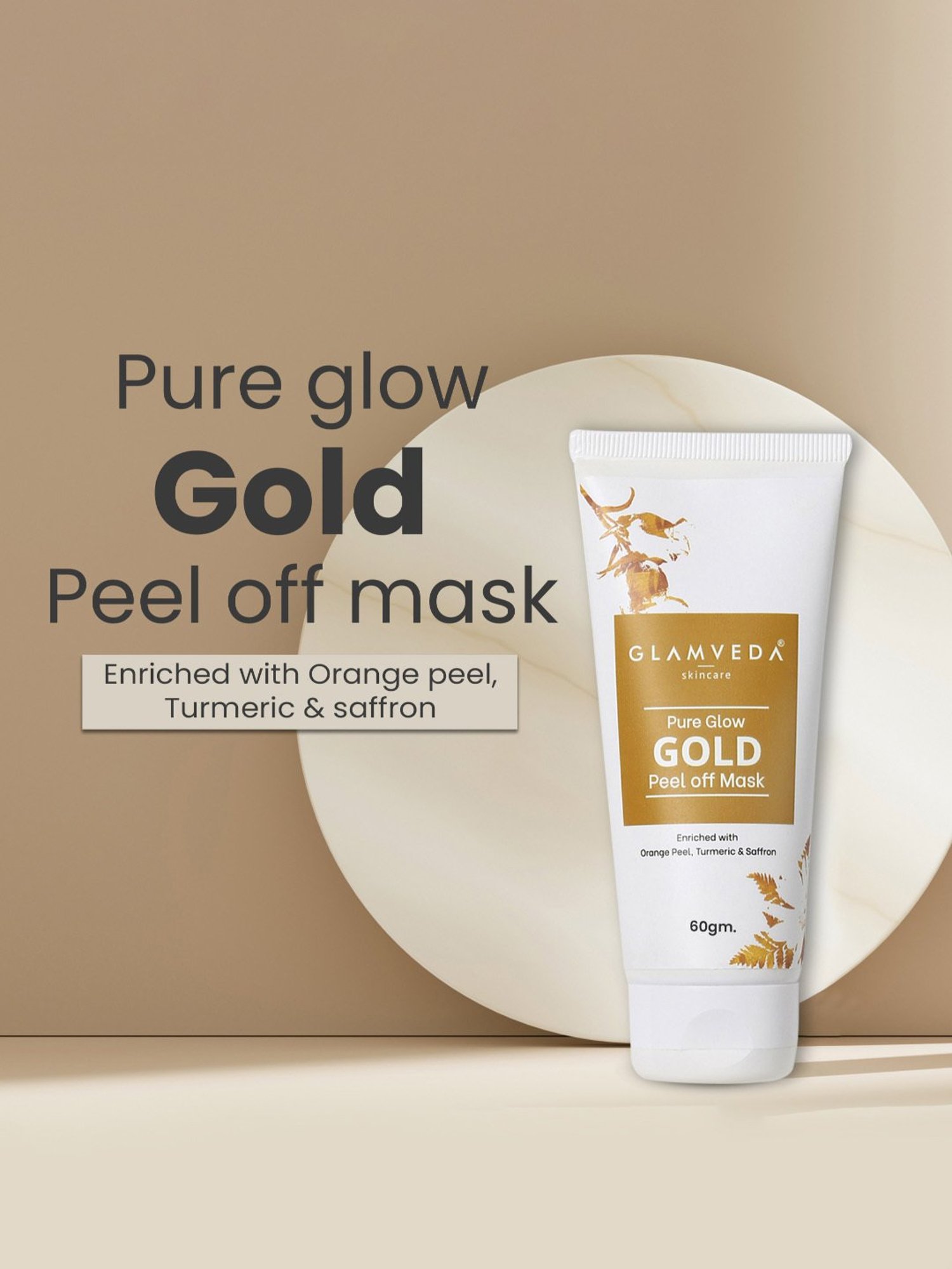 Glamveda Pure Glow Gold Peel Off Mask - 60 gm