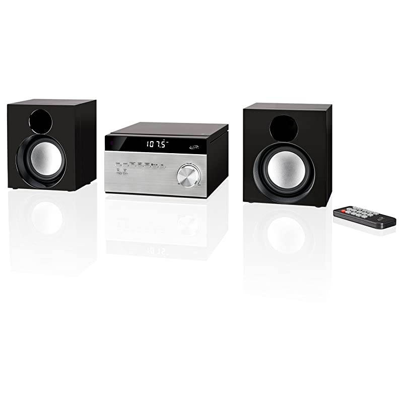 Wireless Home Stereo System with CD Player and AMFM Radio Includes Remote Control iHB227BBlackSilver