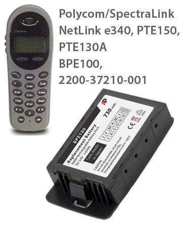 Replacement BPE100 Battery: Netlink e340, PTE130A, PTE150, IP Touch 300, ...