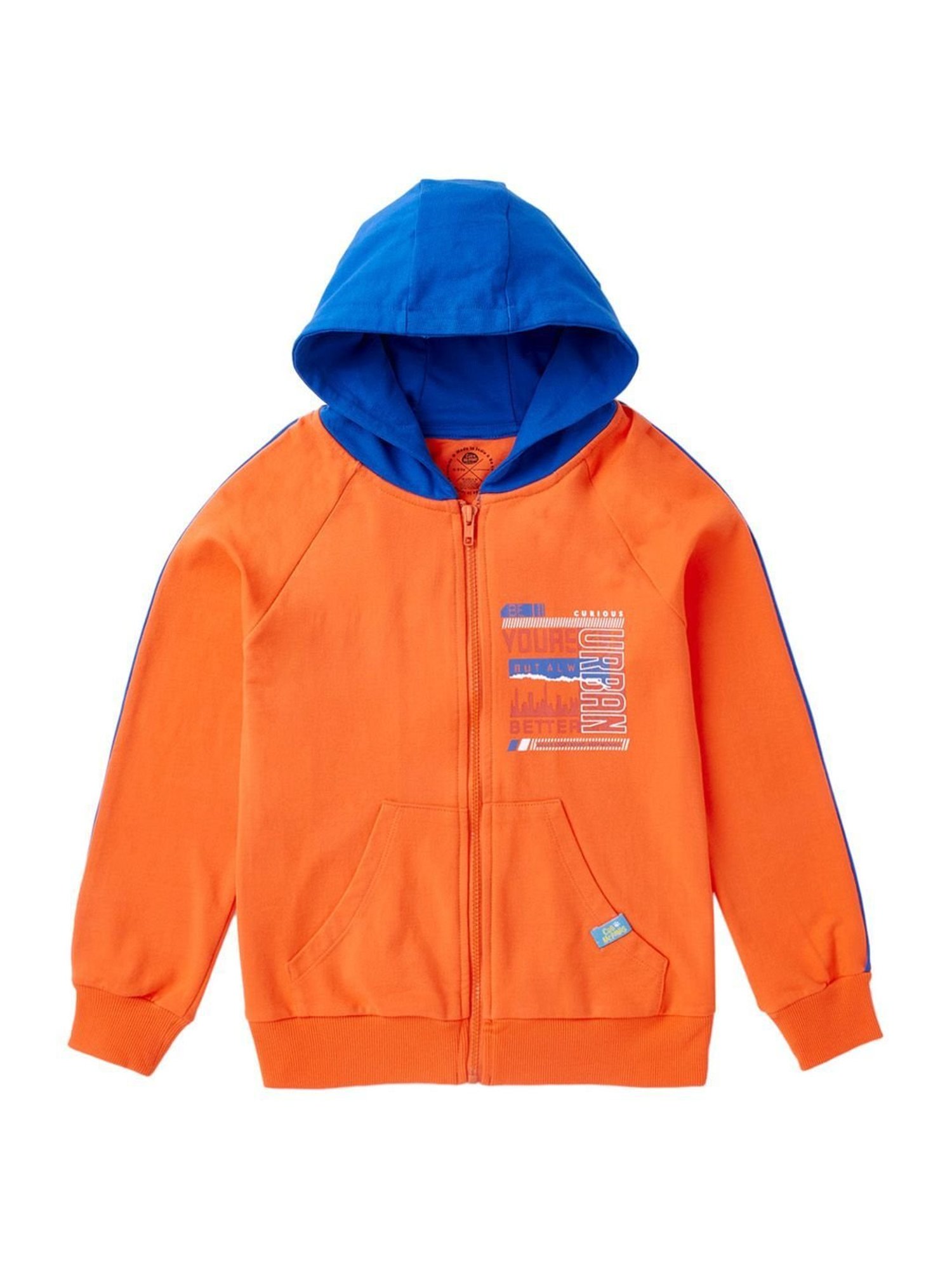 Cub McPaws Kids Red & Navy Cotton Printed Full Sleeves Sweatshirt