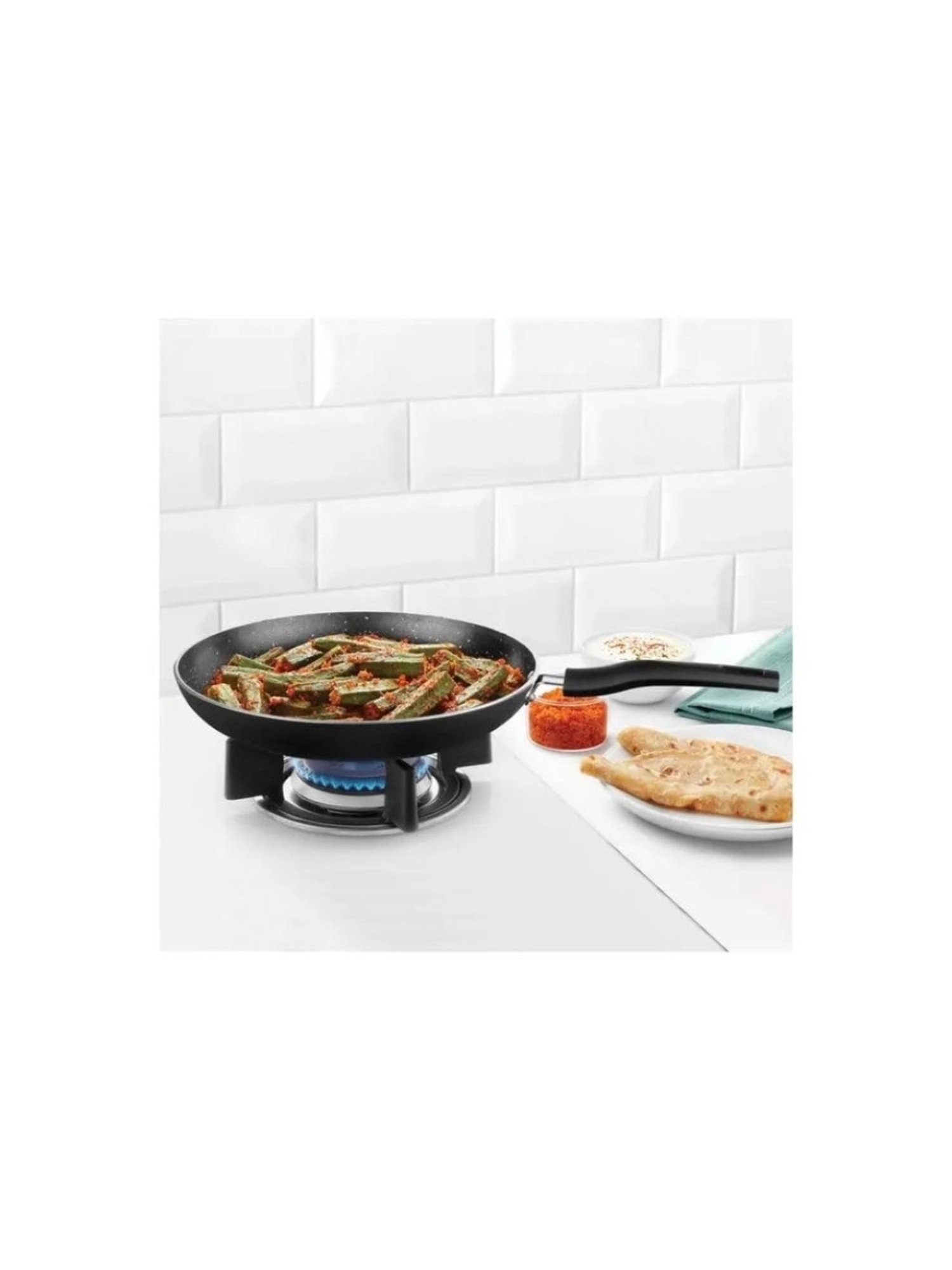 Borosil Black Aluminium Fry Pan - (1000ml)