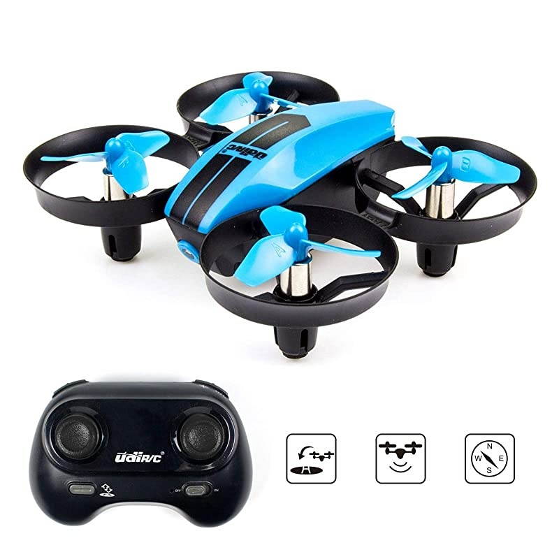 U46 Mini Drone for Kids 24Ghz RC Drones with Auto Hovering Headless Mode Nano Quadcopter Blue