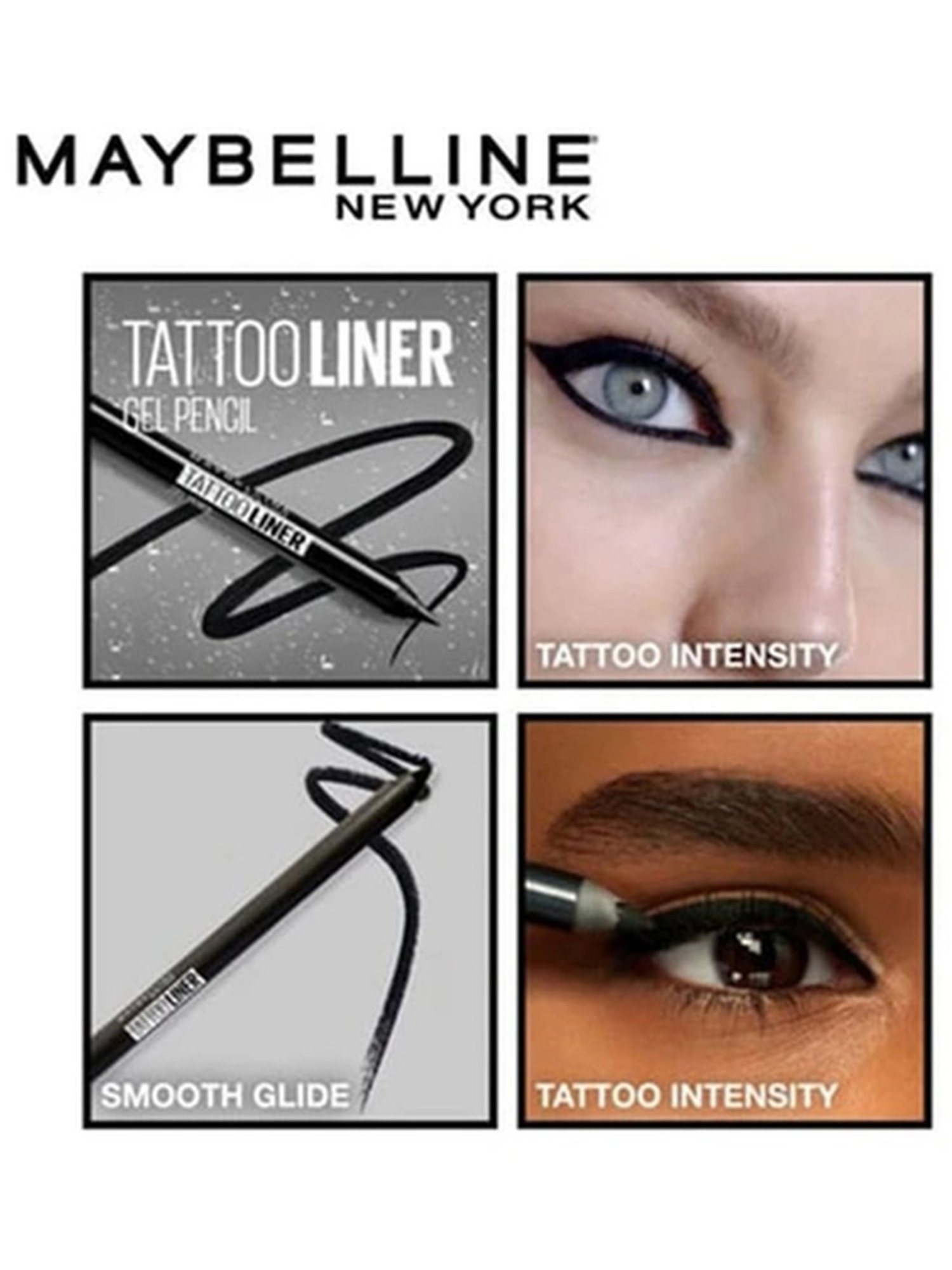 Maybelline New York Tattoo Gel Colored Kajal Matte Finish, Striking Navy  - 1.2 gm