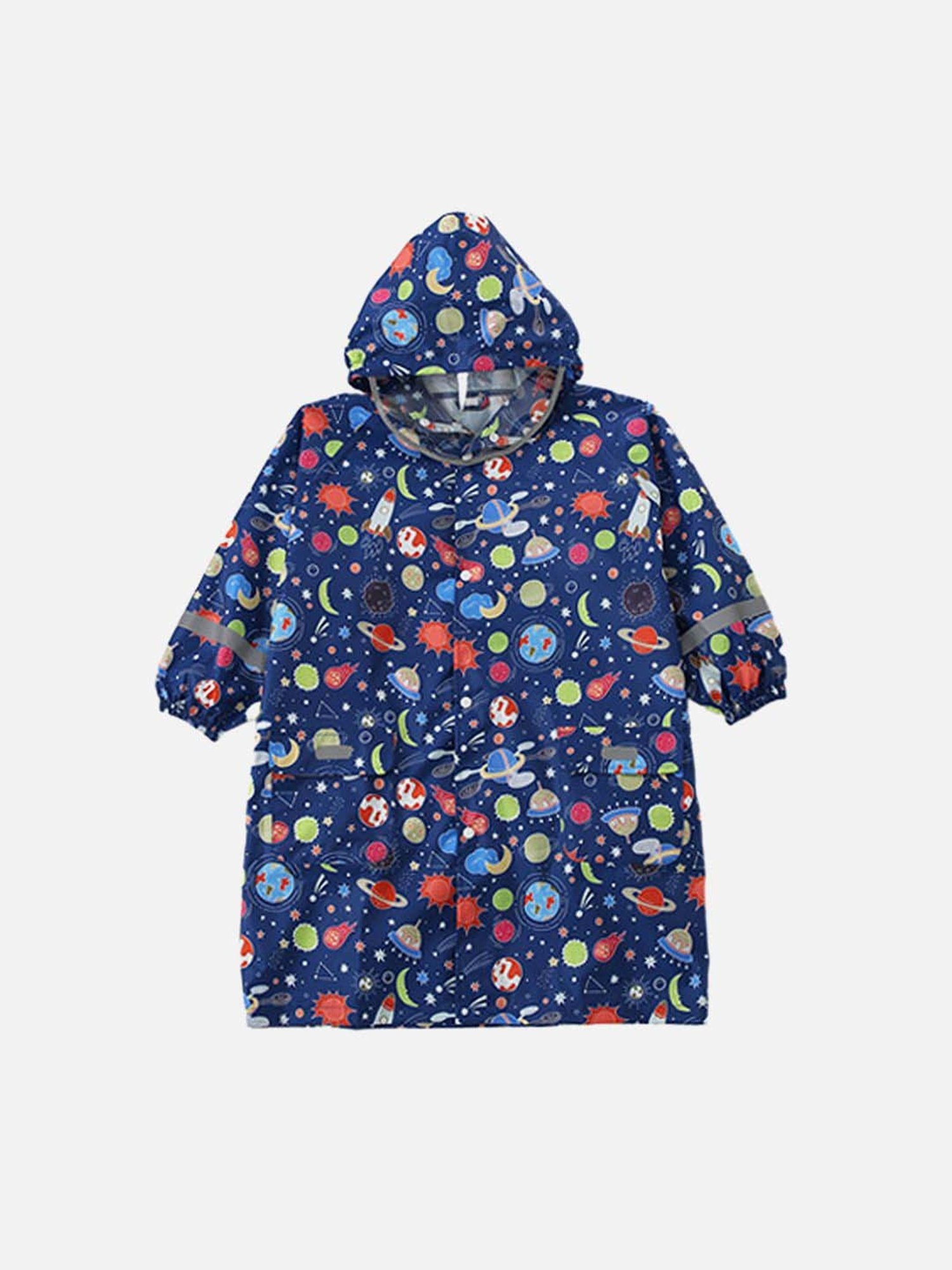 Little Surprise Box Kids Pink Printed Full Sleeves Raincoat