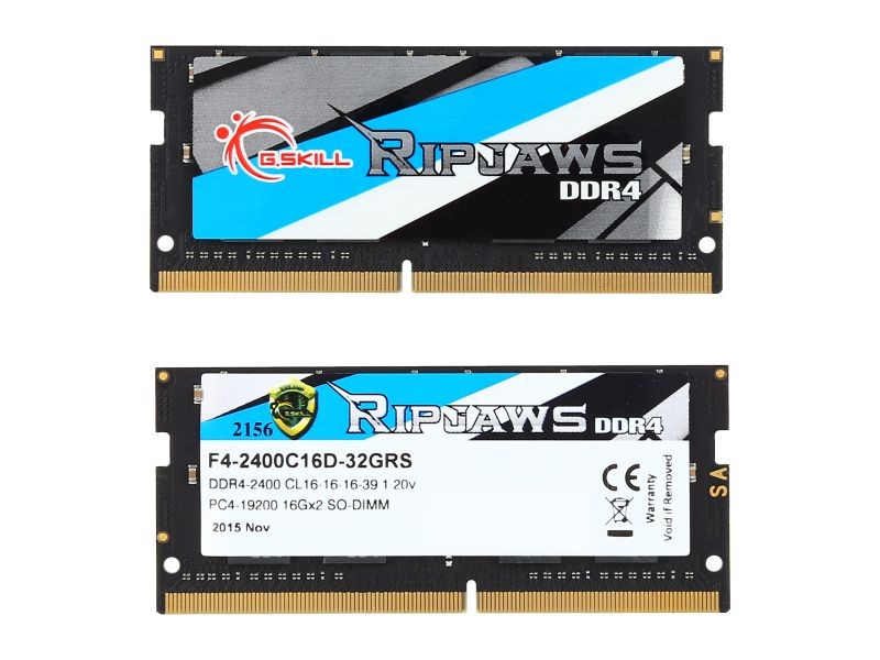 G.SKILL Ripjaws SO-DIMM 8GB 260-Pin DDR4 SO-DIMM DDR4 3200 (PC4 25600) Laptop Memory Model F4-3200C18S-8GRS