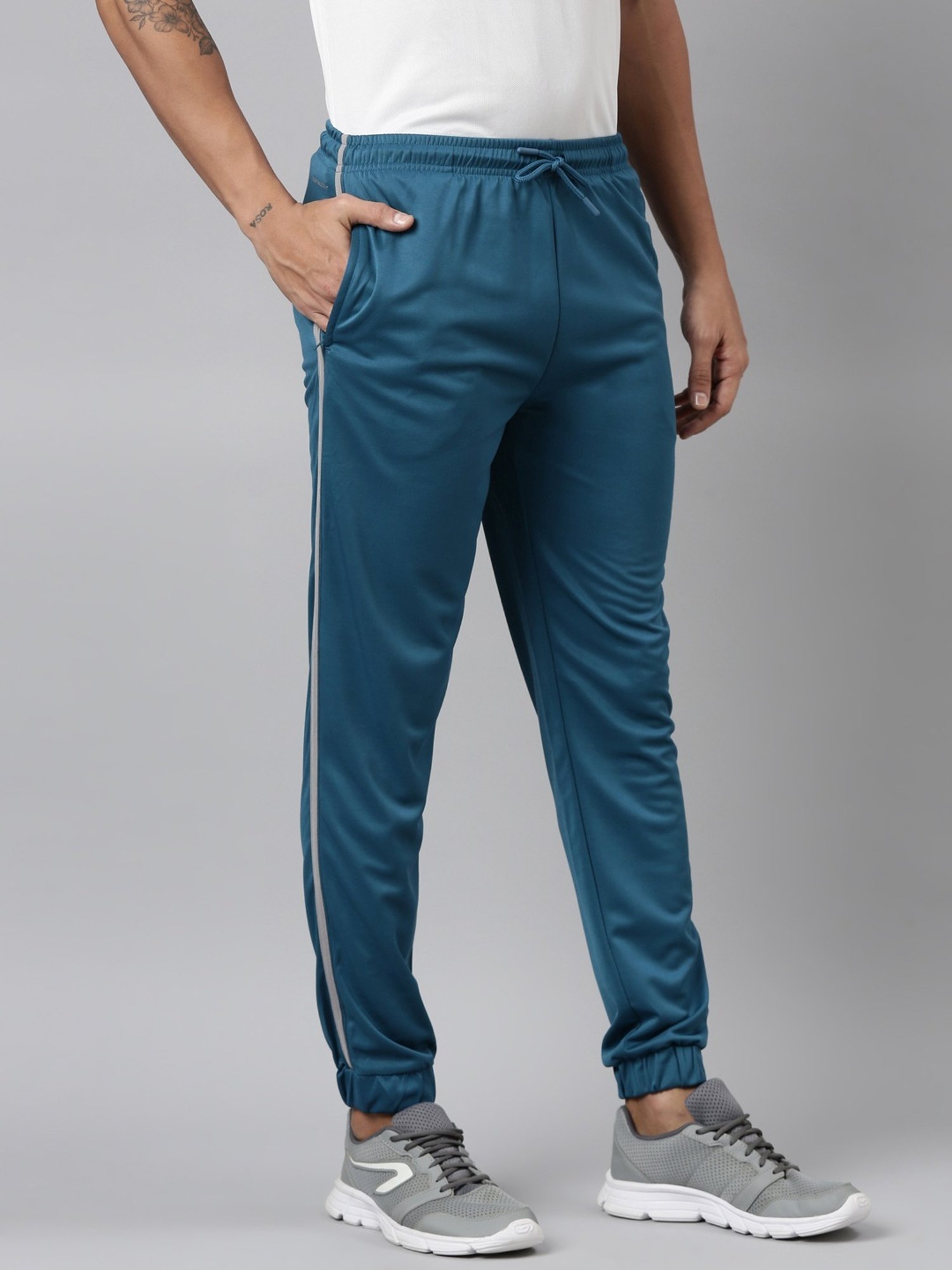 Dixcy Scott Originals Teal Cotton Regular Fit Sports Joggers