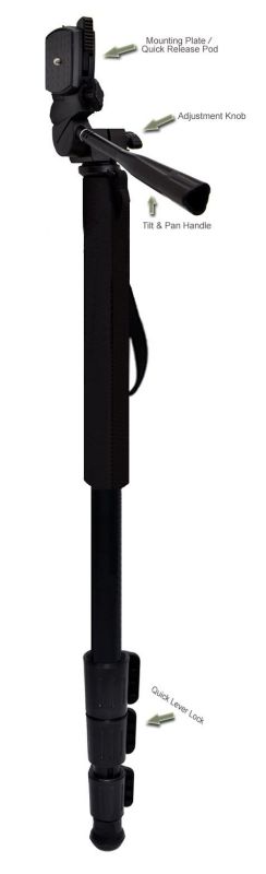 Professional Black 72" Monopod / Unipod (Quick Release) For Sony Cybershot DSC-F707