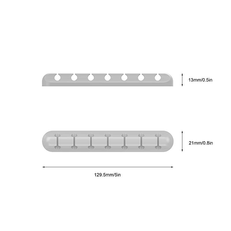 Cable Clips Cord Management Organizer Adhesive Hooks Wire Cord Holder for Power Cords Charging Accessory Cables Mouse Cable PC Office and Home 2Pack 7 Channel