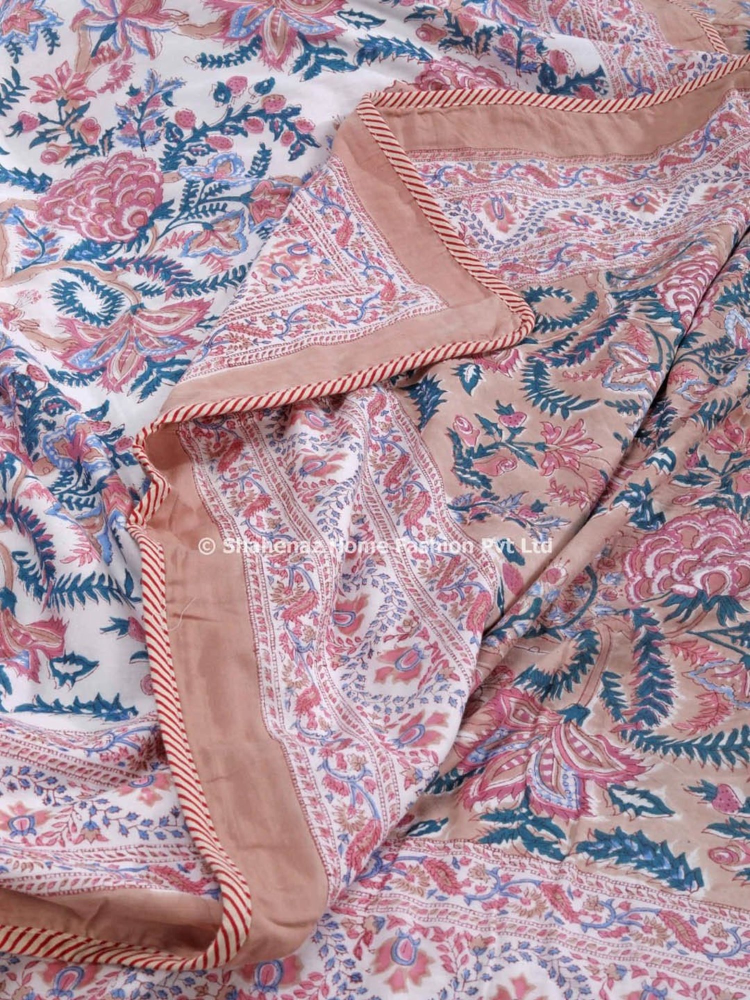 JaipurFabric Green Cotton 150 GSM Reversible Ac Dohar