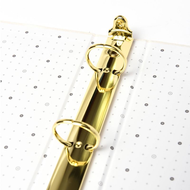 Russell+Hazel Mini Bookcloth 3 Ring Binder Pearl