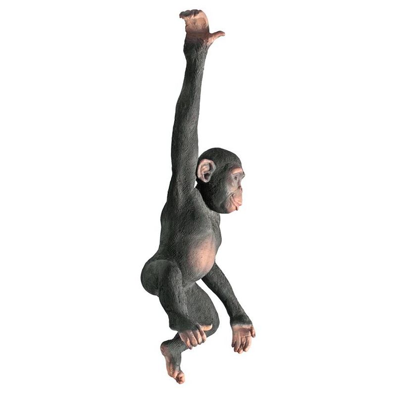 Design Toscano Hanging Jungle Monkey Statue - Black