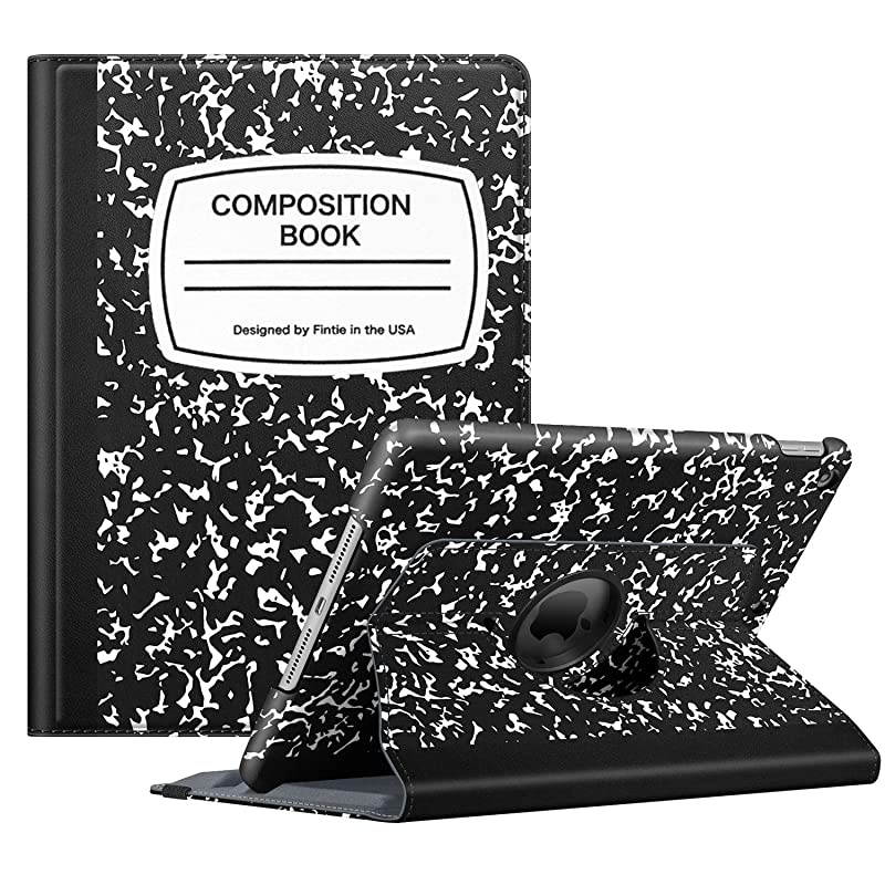 Rotating Case for New iPad 8th Gen 2020 7th Generation 2019 102 Inch Builtin Pencil Holder 360 Degree Rotating Smart Stand Cover with Auto SleepWake Composition Book Black