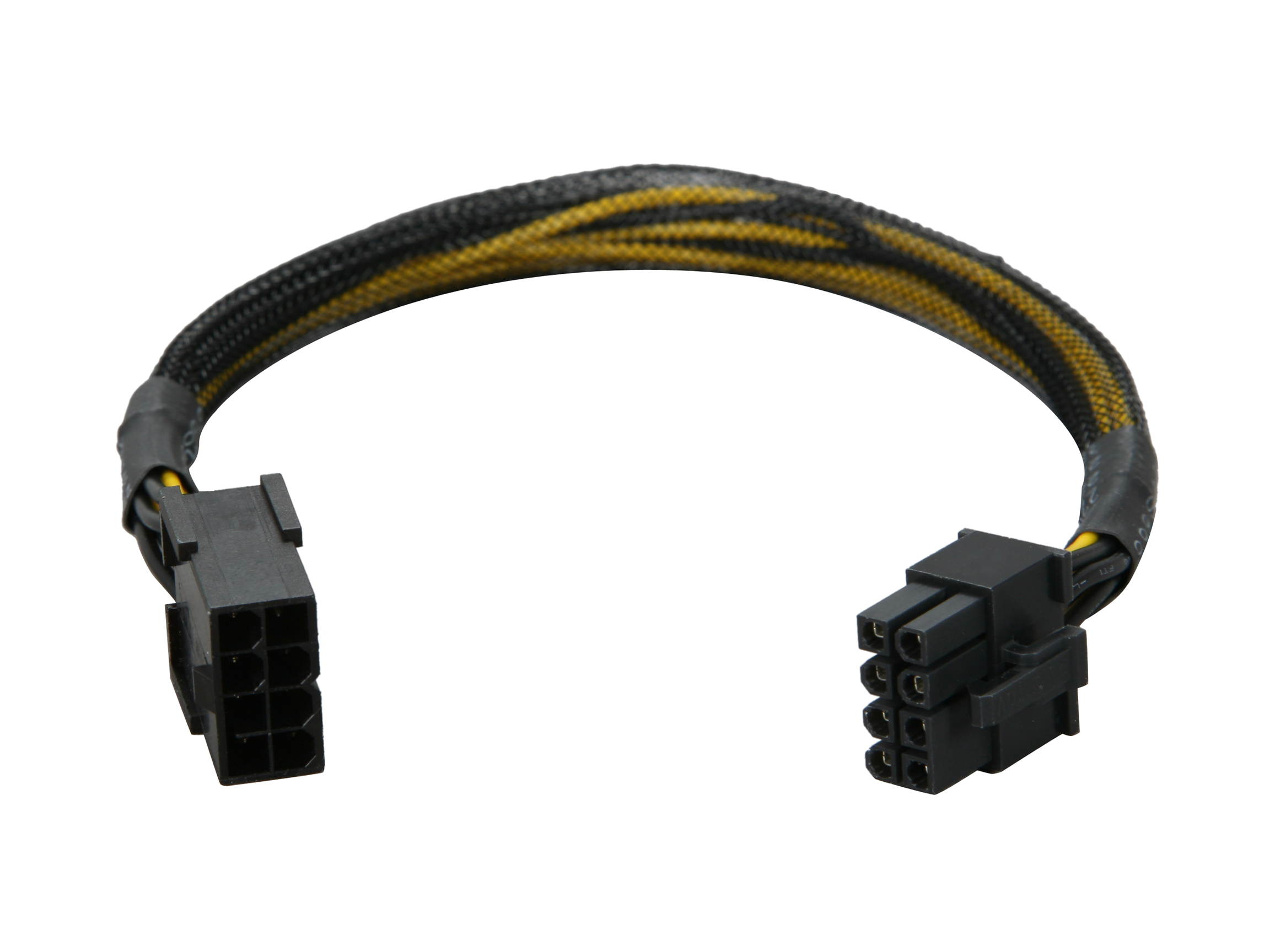 OKGEAR FC88-12BKS 1 ft. 8 pin PCI EXPRESS extension cable w/ black sleeved
