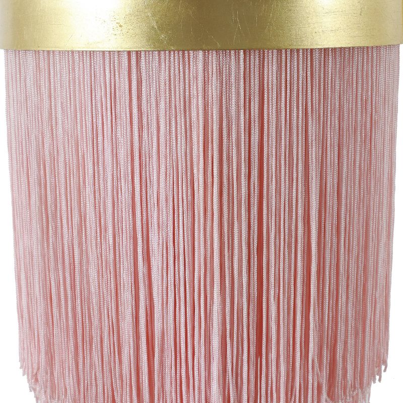 59.75" Framboise Fringe Shade Floor Lamp Gold Leaf - Decor Therapy