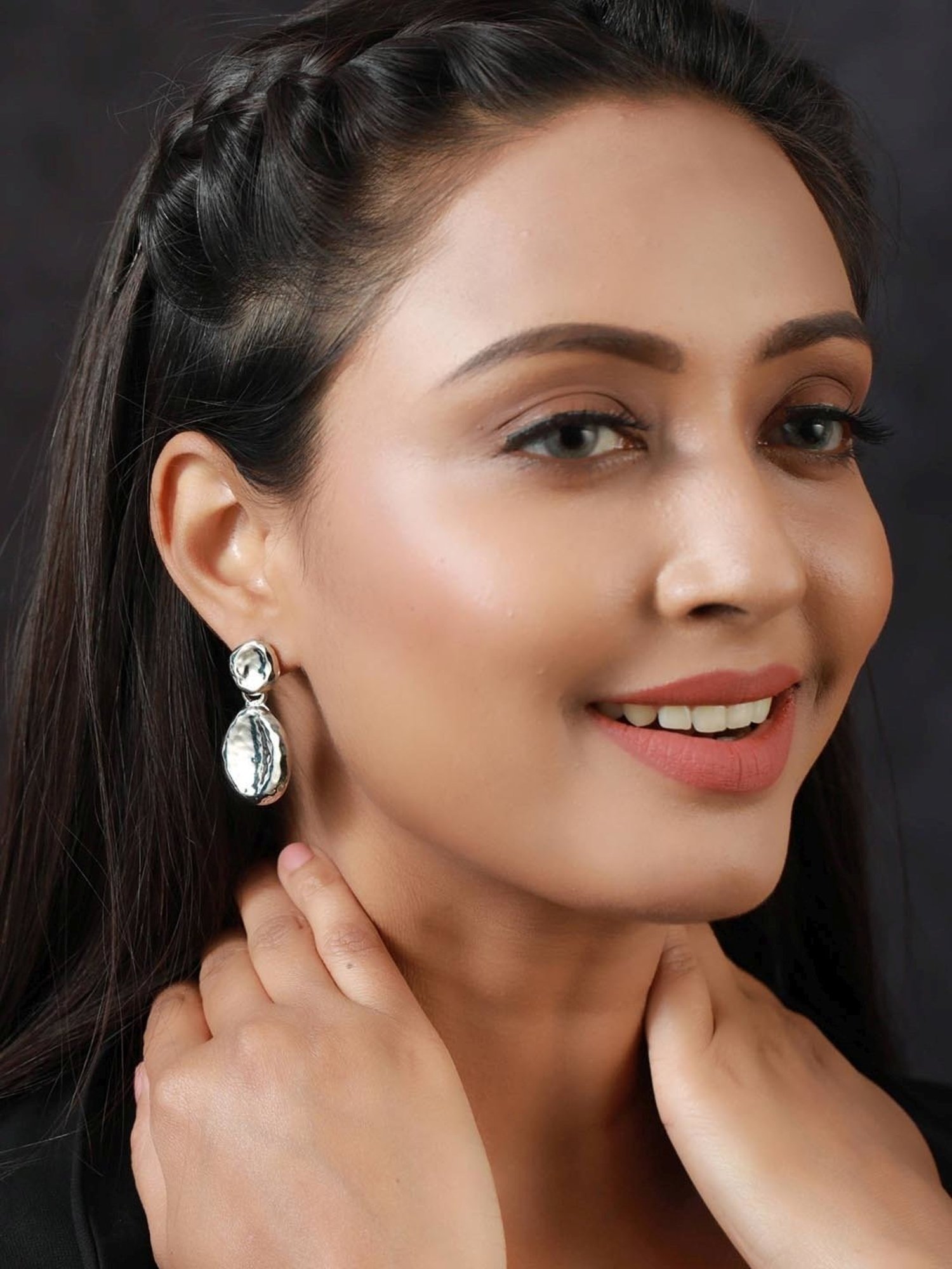 Priyaasi Silver Drop Earrings
