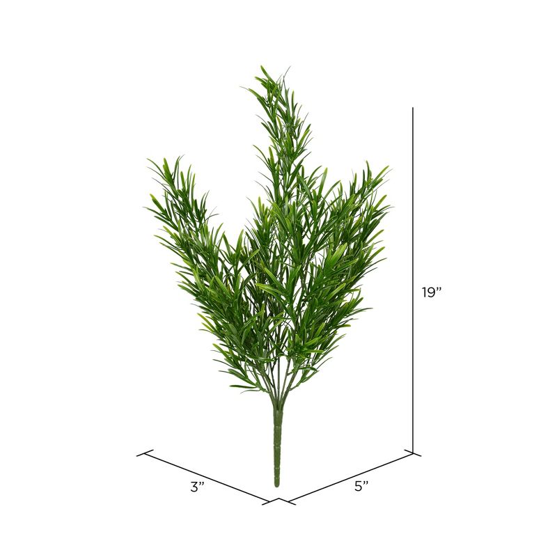 Vickerman 19" Green Podocarpus Bush UV Coated.