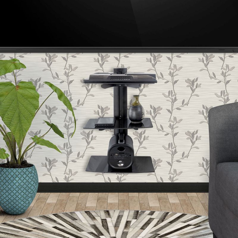 MegaMounts 3 Shelf Tempered Glass Multimedia Mounting Unit