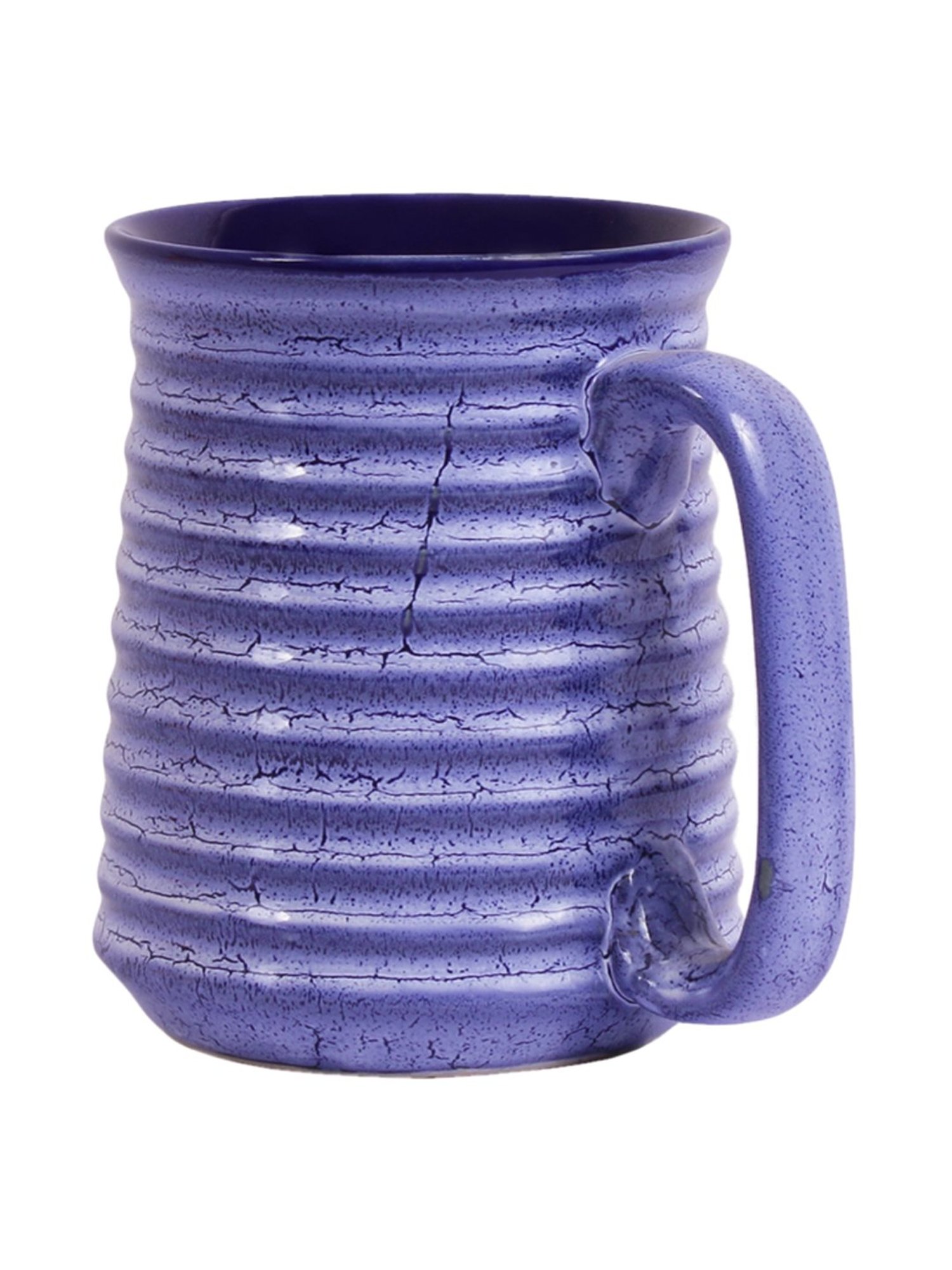 VarEesha Hand Crafted Studio Pottery Blue Coffee Mugs (650 ml) - Set of 2