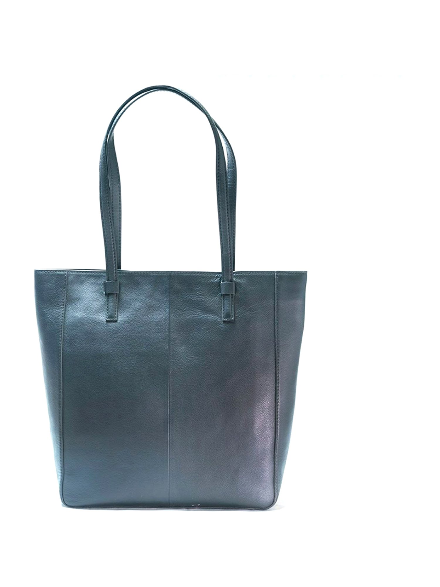 RI2K London Black Leather Large Textured Tote Bag
