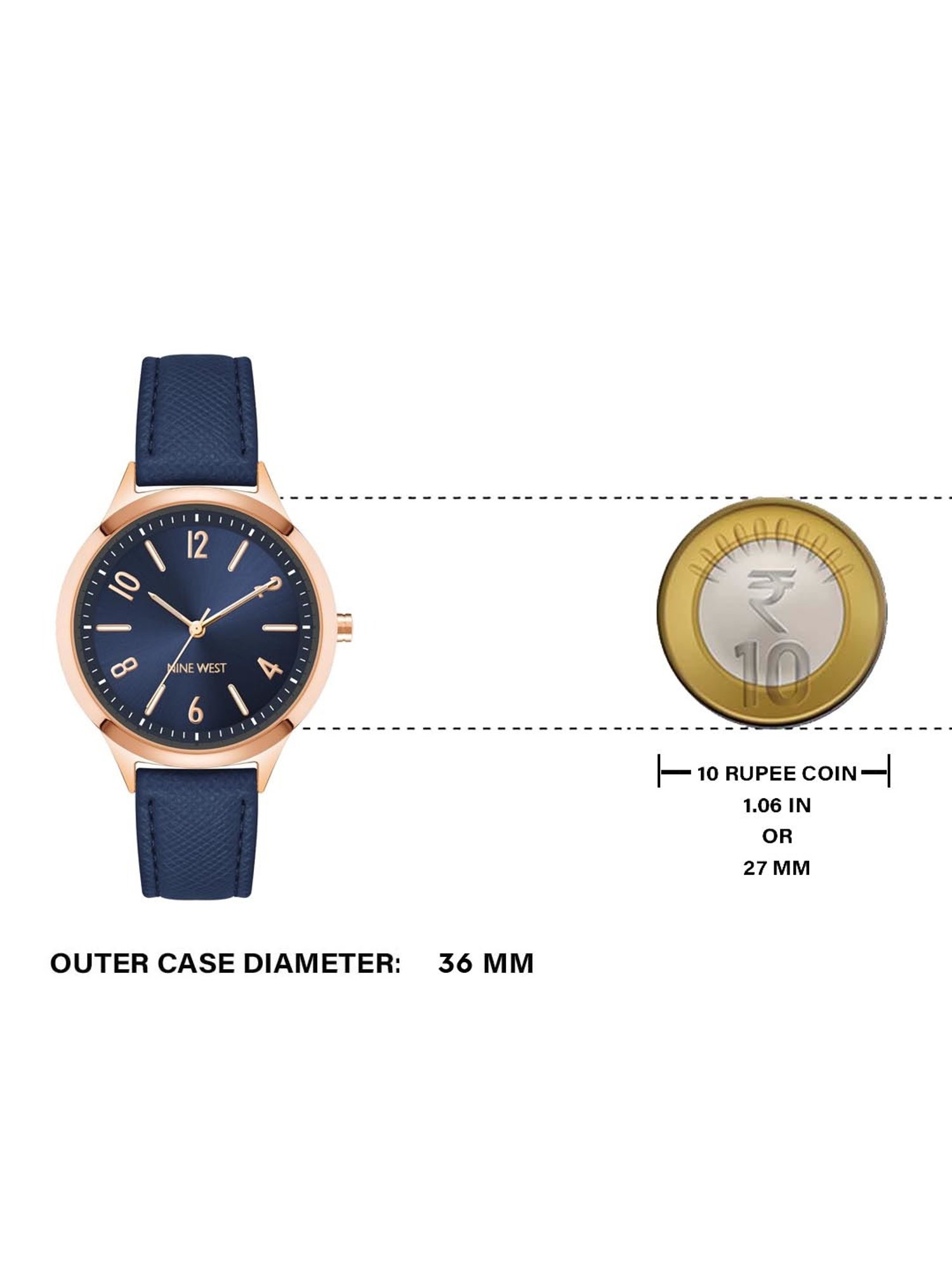 Nine West NW-2836RGNV Analog Watch for Women