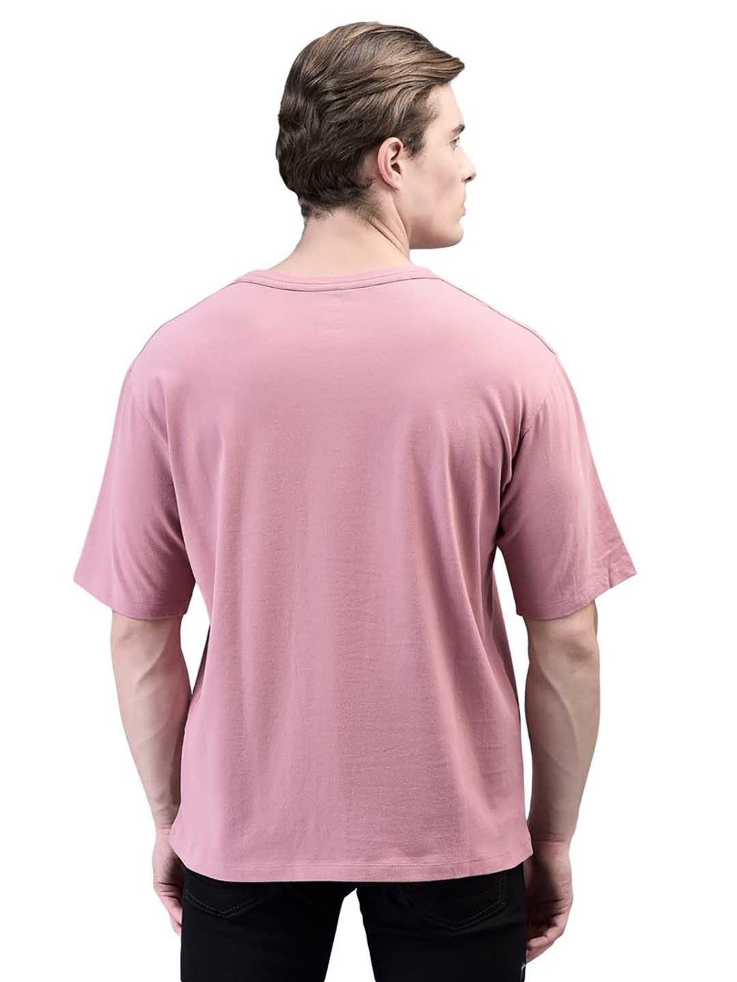 Woodland Pink Regular Fit V Neck T-Shirt