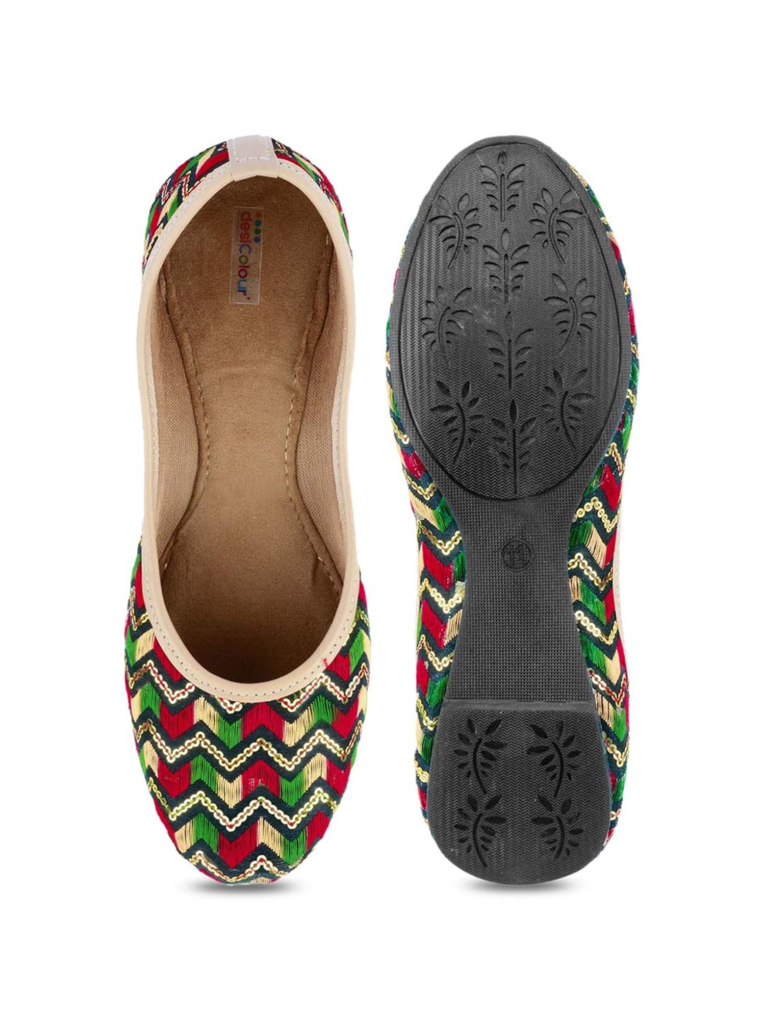 Desi Colour Women's Multicoloured Ethnic Juttis