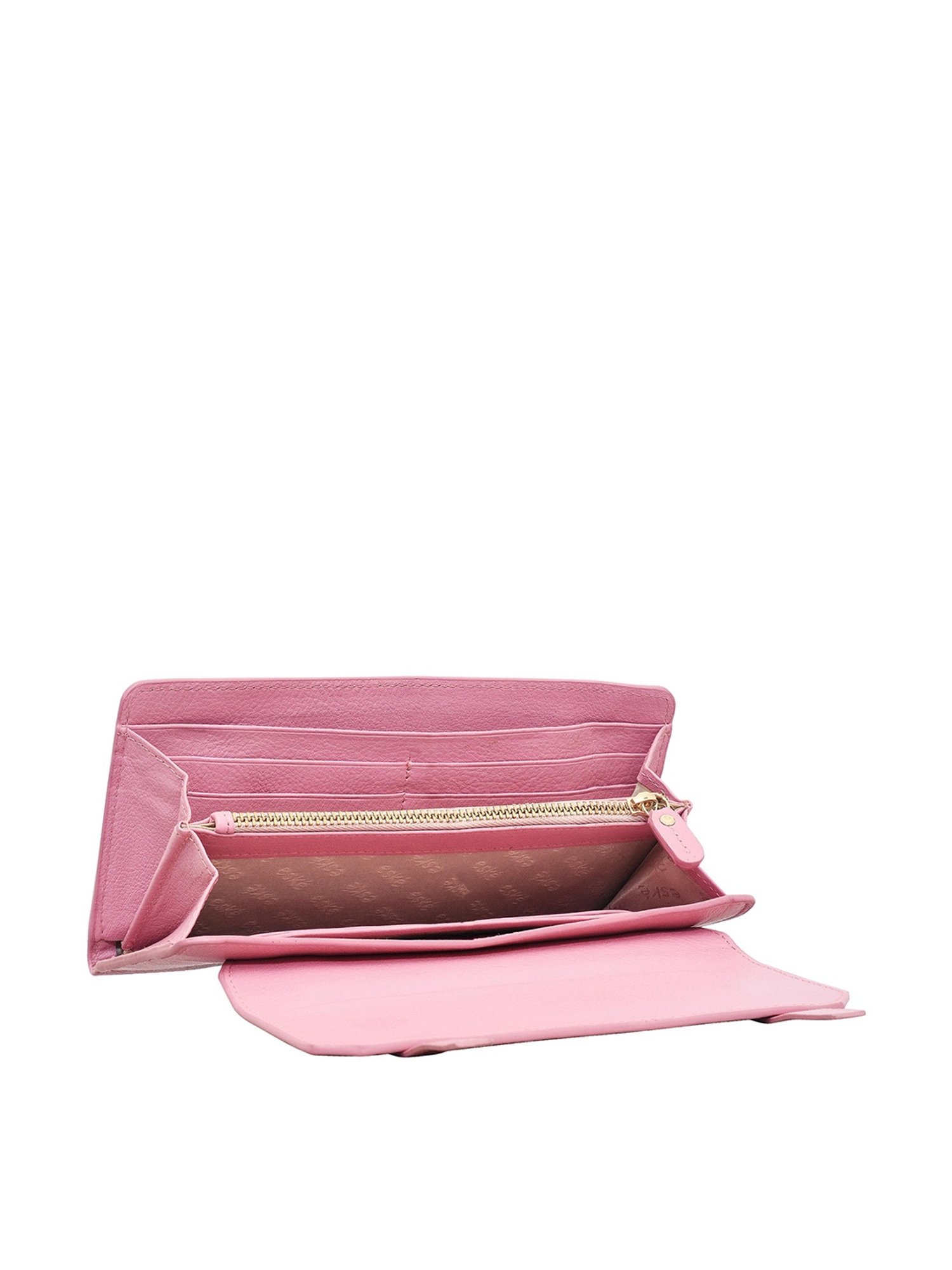 Eske Pink Solid Wallet for Women