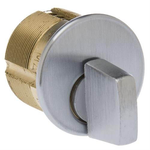 Ilco 7201TK2-26D Satin Chrome US26D Solid Brass Replacement 1-1/4" Mortise Turn Knob Cylinder Lock
