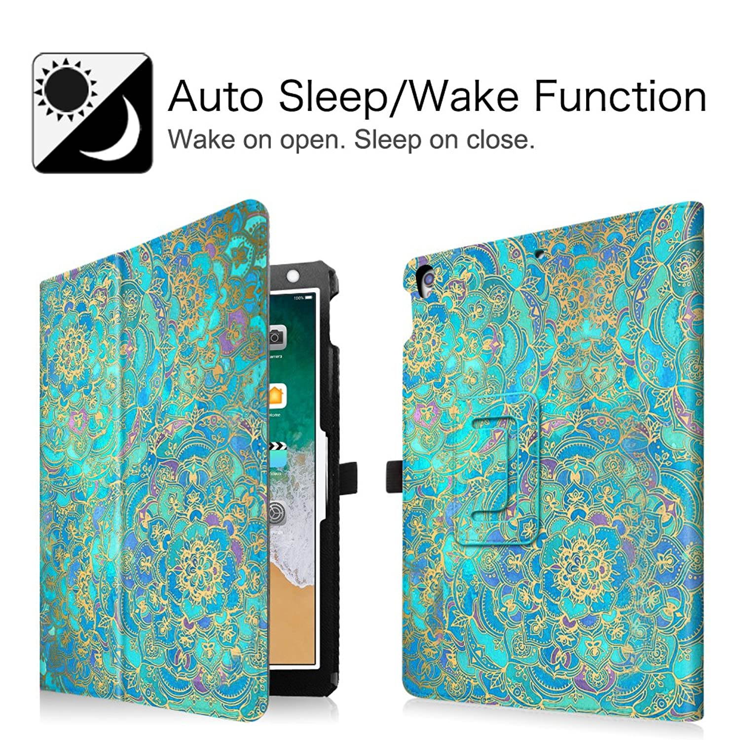 Fintie Folio Case for iPad Air (3rd Gen) 10.5" 2019 / iPad Pro 10.5" 2017 - [Corner Protection] Premium PU Leather Smart Folio Cover with Pencil Holder, Auto Sleep/Wake, Shades of Blue