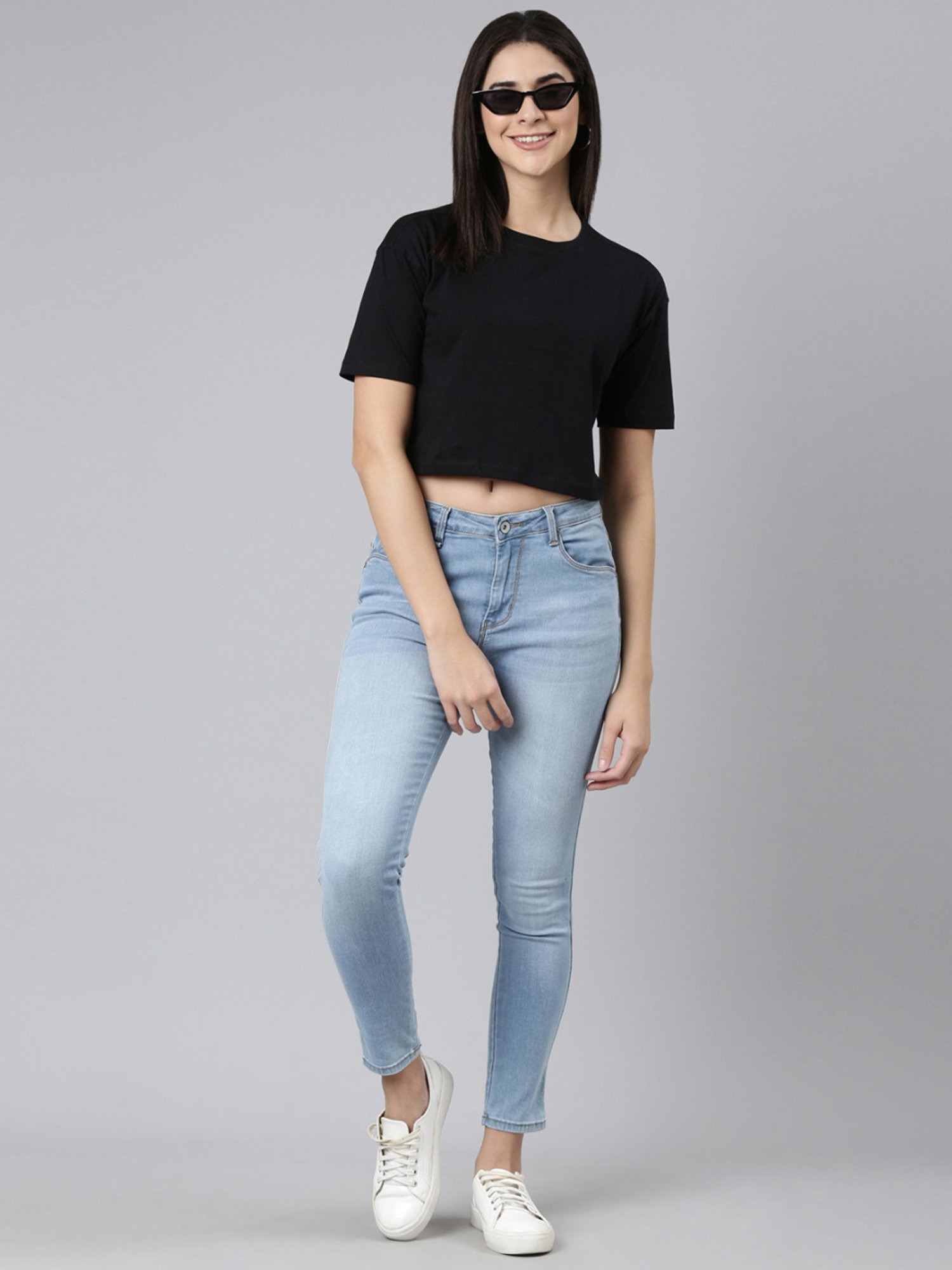 Kryptic Pure Cotton Drop Shoulder Oversized Crop T-Shirt