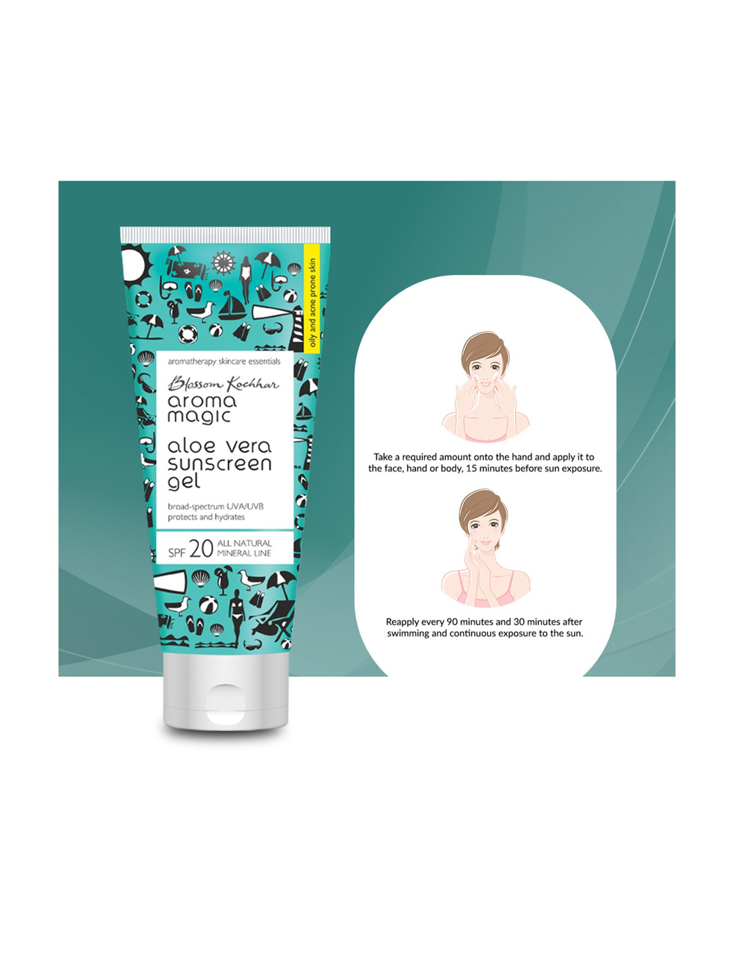 Aroma Magic Aloe Vera Sunscreen Gel - 100 ml