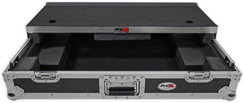 ProX XS-MCX8000WLT Hard Flight Case 4 Denon MCX8000 W/ Glide Laptop Shelf+Wheels