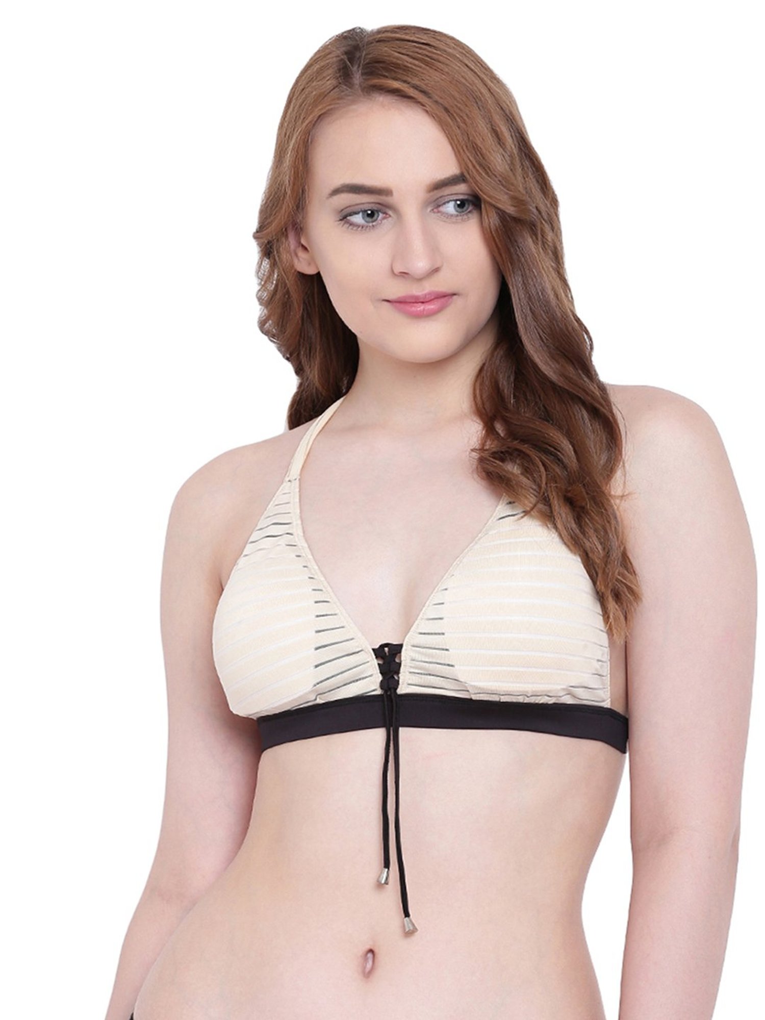 La Intimo Beige Non Wired Padded Full Coverage Bra