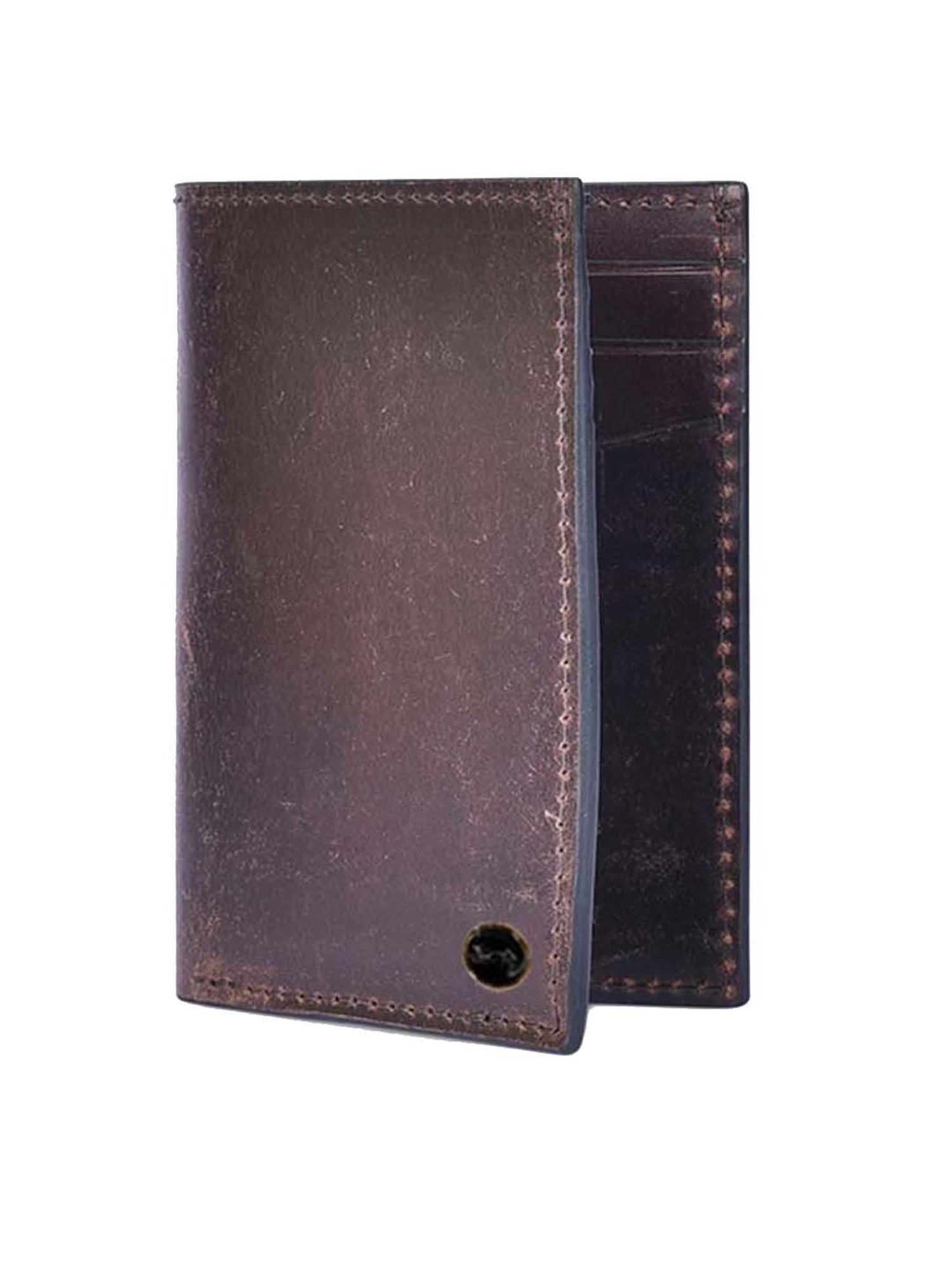 BELWABA Brown Casual Leather Bi-Fold Wallet for Men