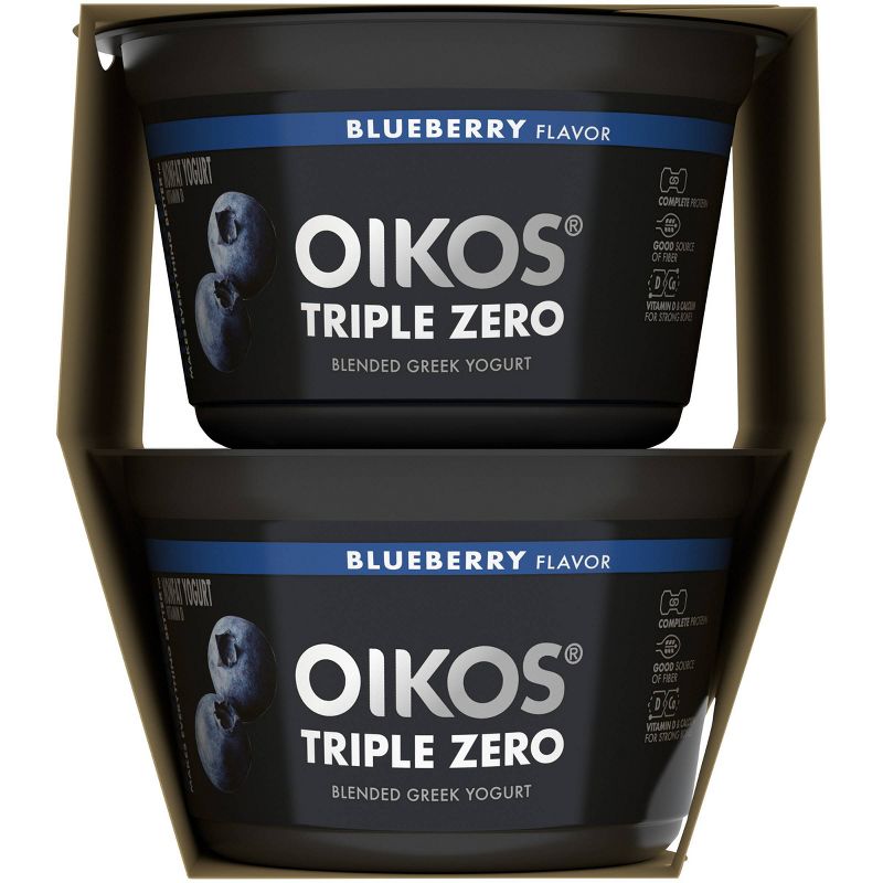 Oikos Triple Zero Blueberry Greek Style Yogurt - 21.2oz/4ct