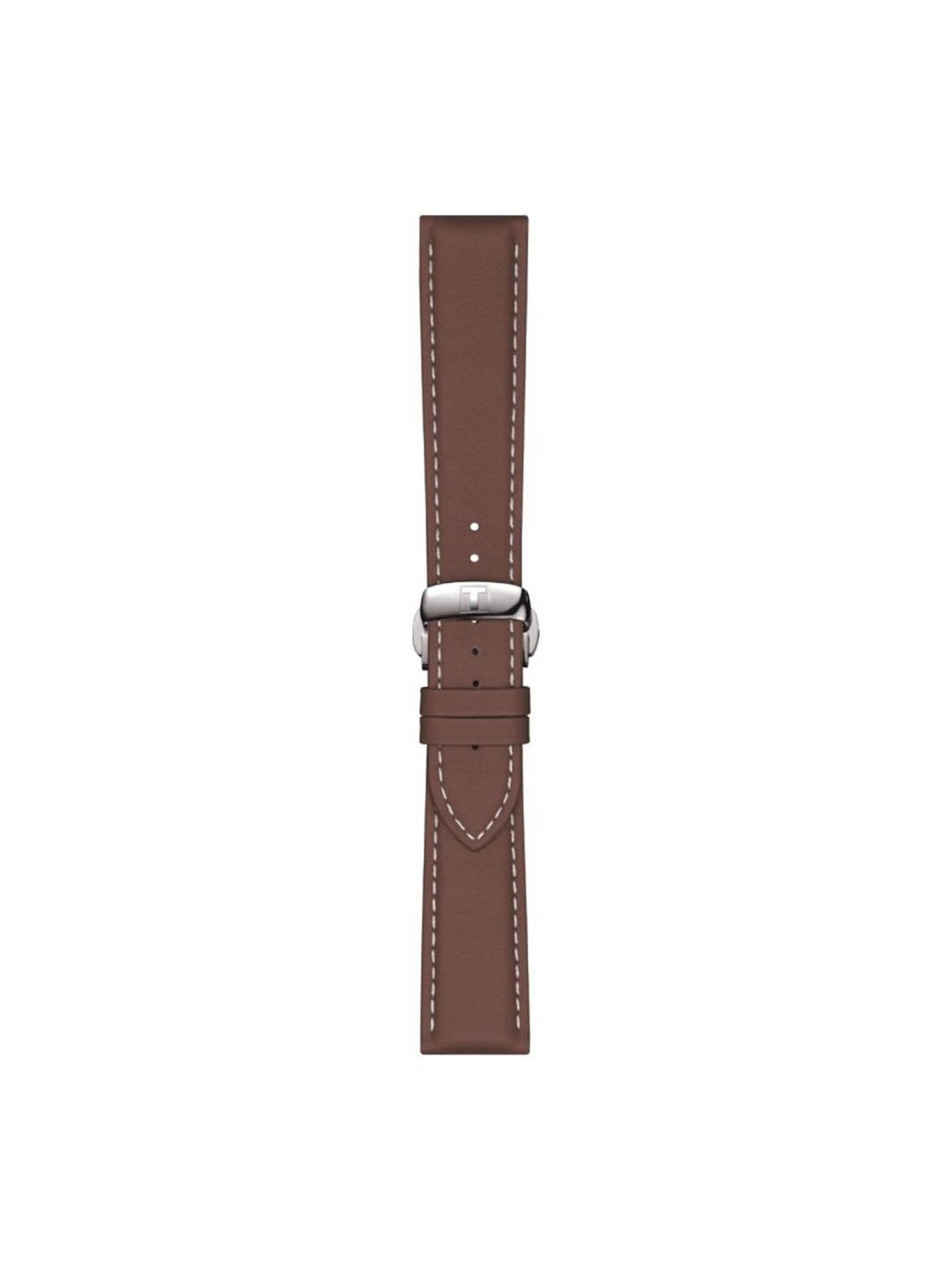 TISSOT Official T852044597 Brown Leather Watch Strap Lugs 21 mm