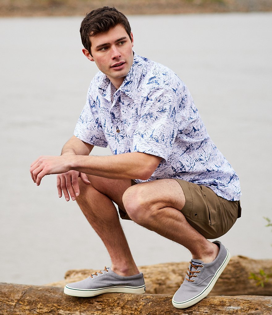 Solaris Short-Sleeve Map Printed Sportshirt