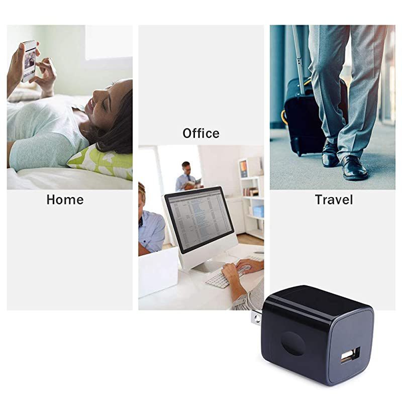 Charger Box  3PC USB Wall Plug 1A Charging Cubes OnePort Charging Block Power Adapter Compatible iPhone 11 Pro MaxSEXSX876S Samsung Galaxy A20A10eS20+S10S9+ LG G8 Moto Pixel 4a