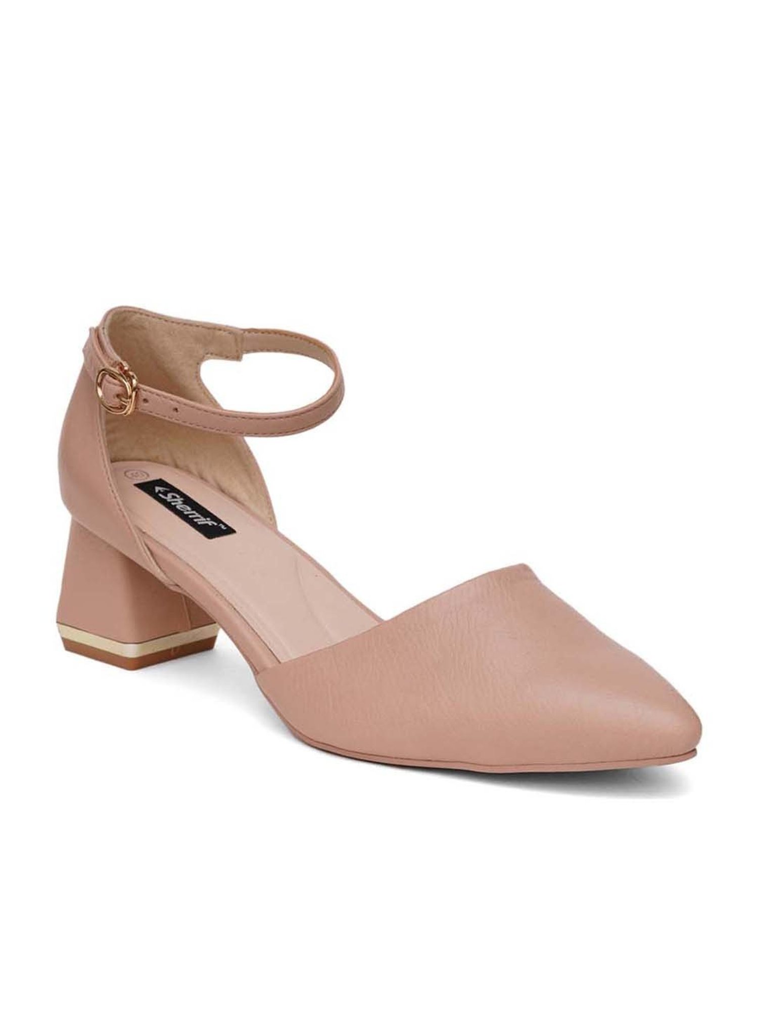 Sherrif Women's Nude Ankle Strap Sandals